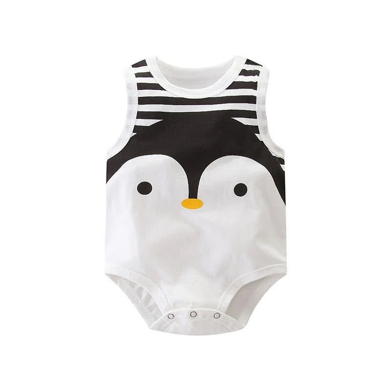 Cartoon Sleeveless Baby Romper